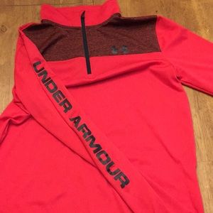 Quarter zip under Armour jacket